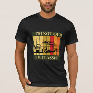 Camiseta retro vintage não old am classic pai