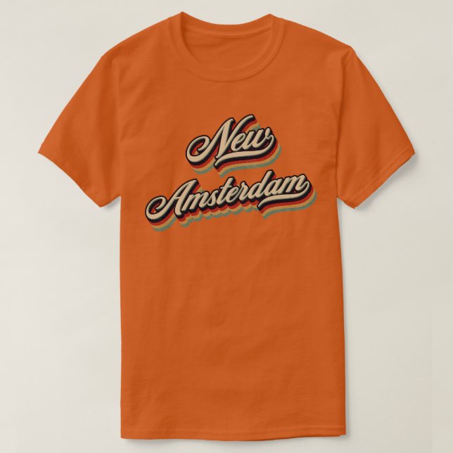 Camiseta Retro Vintage Nova Amsterdã (Frente do Design)