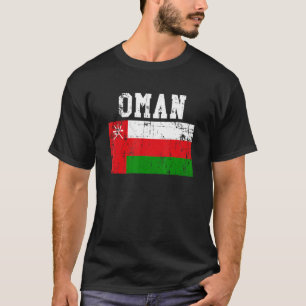 Camiseta Retro Vintage Oman Flag Omani Roots