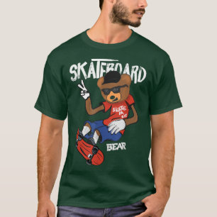 Camiseta Retro Vintage Papais noeis Cruz Bear Skateboard St