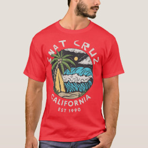 Camiseta Retro Vintage Papais noeis Cruz Palm de Surfe da C
