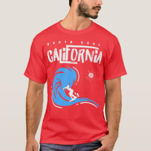 Camiseta Retro Vintage Papais noeis Cruz Surfing SummEr Cal