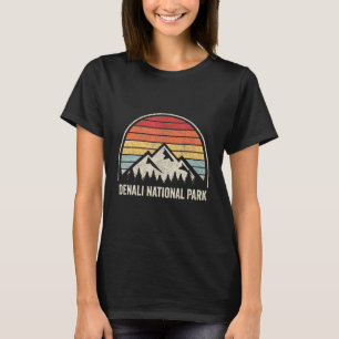 Camiseta Retro Vintage Parque Nacional Denali, Montanha do
