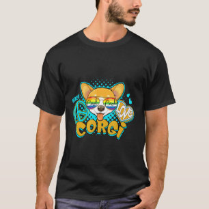 Camiseta Retro Vintage Paz Amor Corgi T Corgi