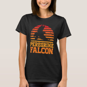 Camiseta Retro Vintage Peregrine Falcon Silhout Sun