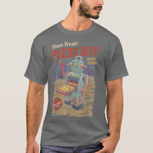 Camiseta Retro Vintage Pizza Bot Cute Comidas 27754978