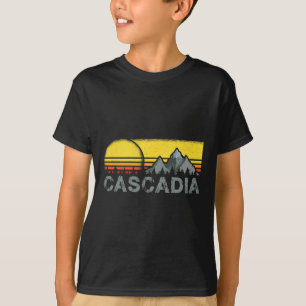Camiseta Retro Vintage Pôr-do-Sol Camping na Montanha Casca