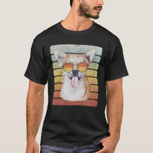 Camiseta Retro Vintage Pôr-do-Sol Chihuahua Mãe Pai