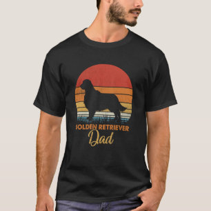 Camiseta Retro Vintage Pôr do Sol Golden Retriever Pai