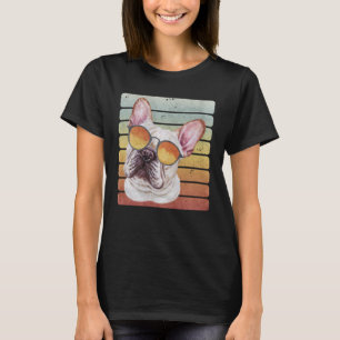 Camiseta Retro Vintage Pôr do Sol Mãe Pai Bulldog Francês