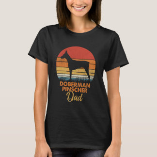 Camiseta Retro Vintage Pôr do Sol Pai Doberman Pinscher