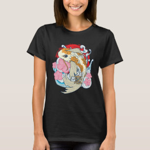 Camiseta Retro Vintage Samurai Koi Fish Japonês Carp Ardois
