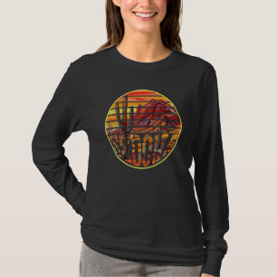 Camiseta Retro Vintage Sedona Arizona Caminhante Sunset Daw