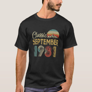 Camiseta Retro Vintage SETEMBRO 1981 39º Aniversário Dom