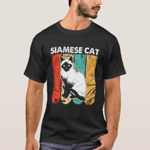 Camiseta Retro Vintage Siamese Cat