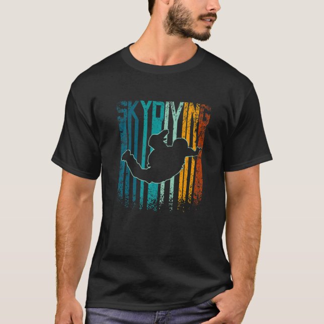 Camiseta Retro Vintage skydiving (Frente)