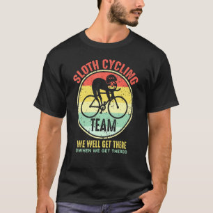 Camiseta Retro Vintage Sloth Cycling Team Lazy Sloth Em A B