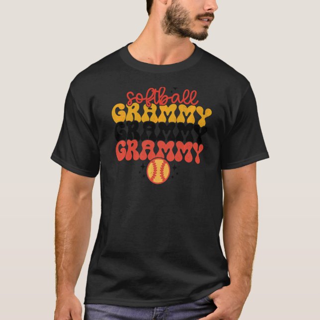Camiseta Retro Vintage Softball Grammy Softball Dia V (Frente)