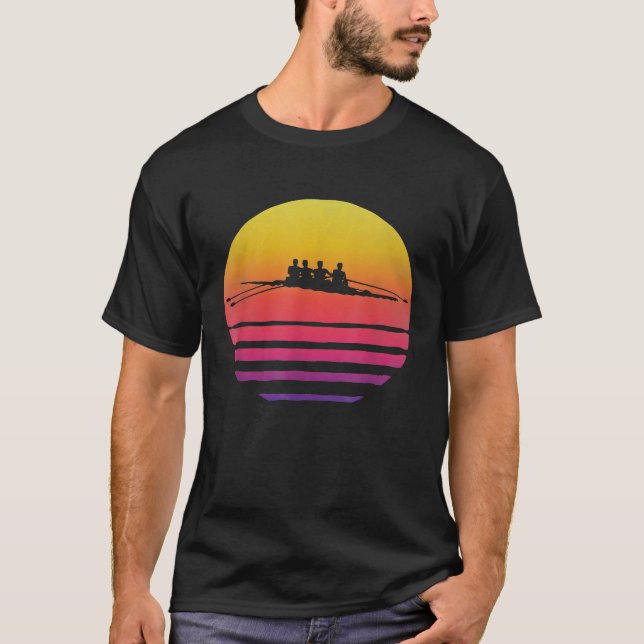 Camiseta Retro Vintage Sunset Antiga Escola Removendo Engra (Frente)