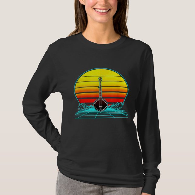 Camiseta Retro Vintage Sunset Banjo (Frente)