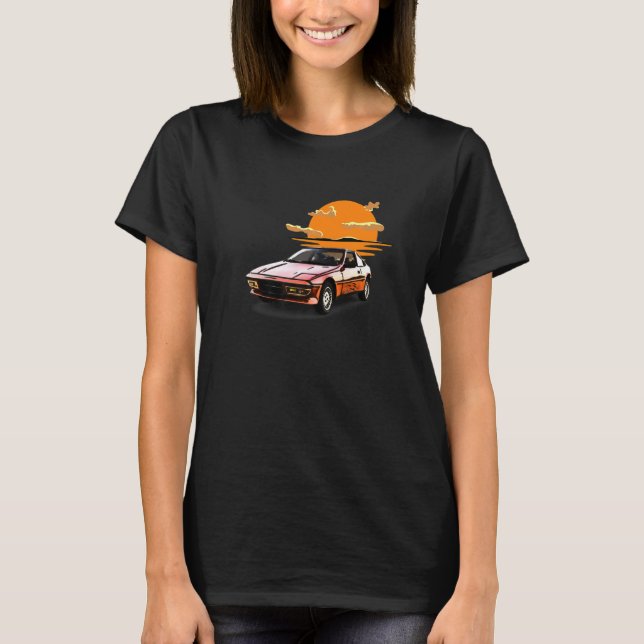 Camiseta Retro Vintage Sunset Car Tuning & Gaming (Frente)