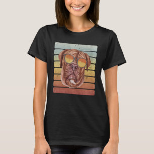 Camiseta Retro Vintage Sunset French Mastiff Pai Mãe