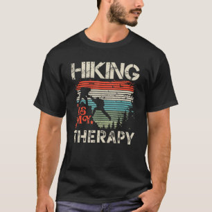 Camiseta Retro Vintage Sunset Hiking É A Minha Terapia A Ca
