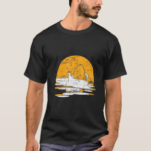 Camiseta Retro Vintage Sunset Kayak Pesca