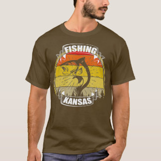 Camiseta Retro Vintage Sunset Trees Pesca Kansas Pescma