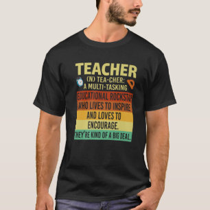 Camiseta Retro Vintage Teacher Definition Ensino Lover Te