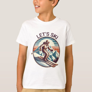 Camiseta Retro Vintage Vamos Ski Resort Winter Skiing