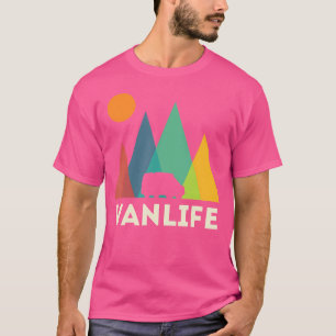 Camiseta Retro Vintage Van Life Camper Camping Suns