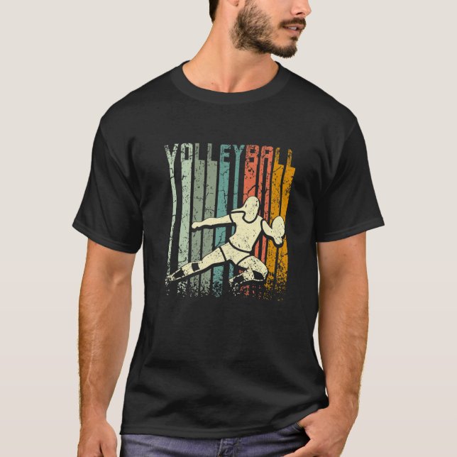 Camiseta Retro Vintage Volleyball Premium (Frente)
