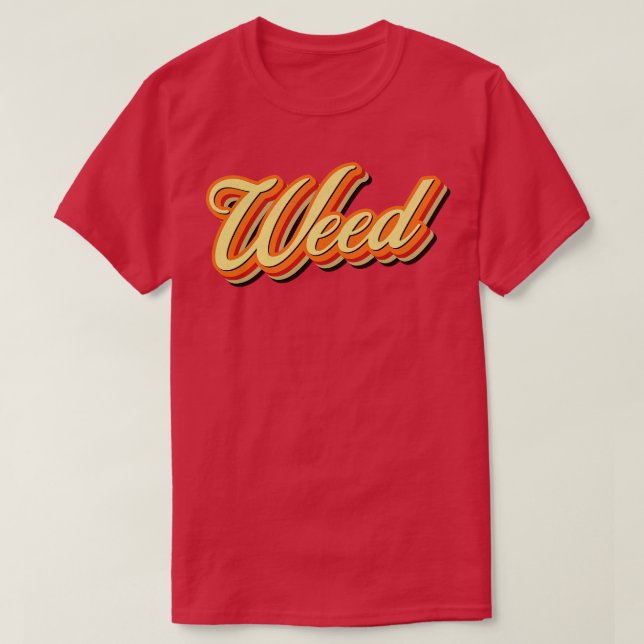 Camiseta Retro Vintage Weed (Frente do Design)