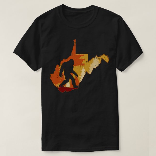 Camiseta Retro Vintage West Virginia (Frente do Design)