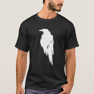 Camiseta Retro Vintage White Raven Design