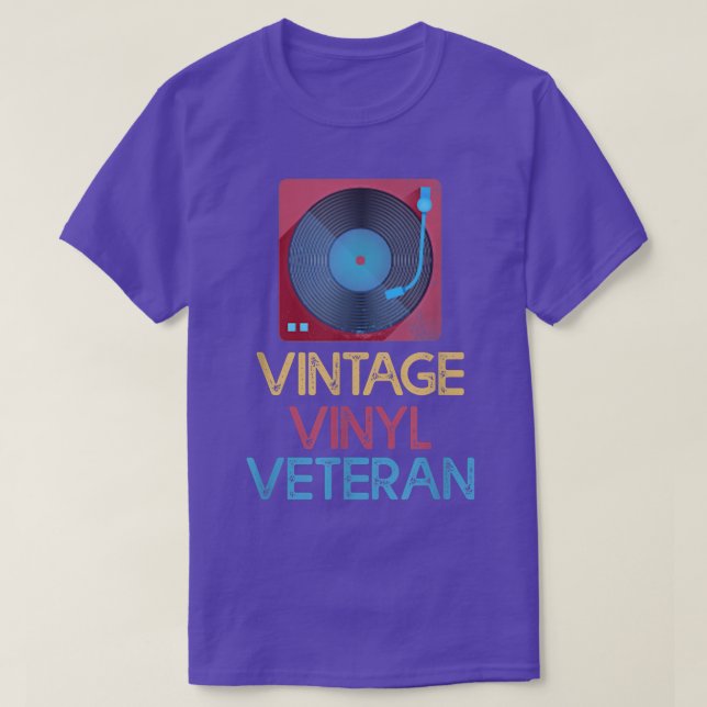 Camiseta Retro Vinyl Record Music Turntable Techno Dj  (Frente do Design)