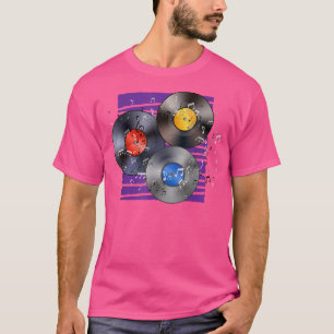 Camiseta Retro Vinyl Records Musical 90s Music