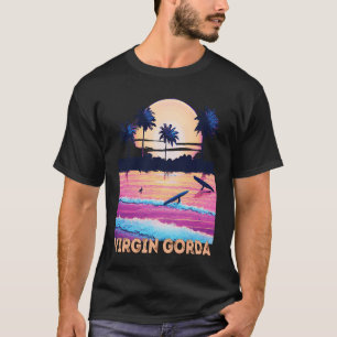 Camiseta Retro Virgin Gorda Caribe Souvenir Surf