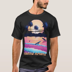 Camiseta Retro Virgin Gorda Caribe Surf Souvenir