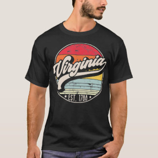 Camiseta Retro Virginia Home State VA Legal Estilo 70s Suns