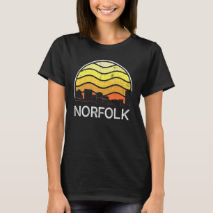 Camiseta Retro Virginia Norfolk Visitantes Skyline Vintage