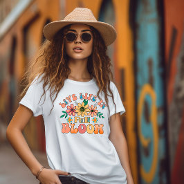 Camiseta Retro Viva a Vida em Flor Total