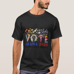 Camiseta Retro Votação Floral Obama 2028 Sim Podemos Novame