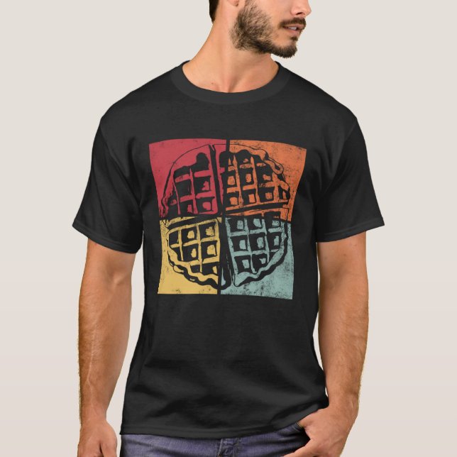 Camiseta Retro Waffle Gourmet Hobby Chef (Frente)