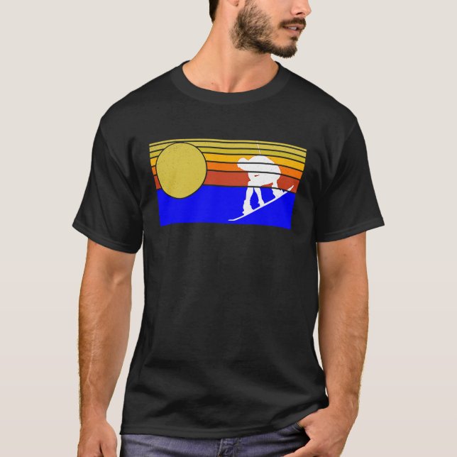 Camiseta Retro wakeboarder sunset wakeboarding wakeboard (Frente)