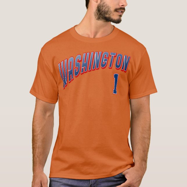 Camiseta Retro Washington Número 1 2 (Frente)