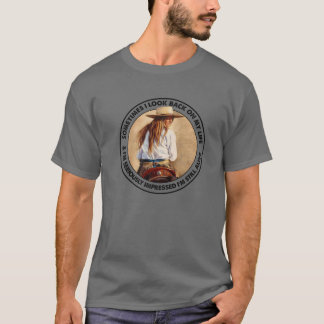 Camiseta Retro Western Cowgirl Sometimes I Look Back On My