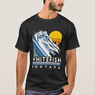 Camiseta Retro Whitefish Montana Ski