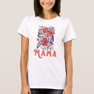 Camiseta Retro Wildflower Mama, Dia de as mães
